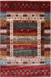 Persian Tribal Gabbeh Hand Knotted Wool Rug - 3' 4" X 5' 1" - Golden Nile