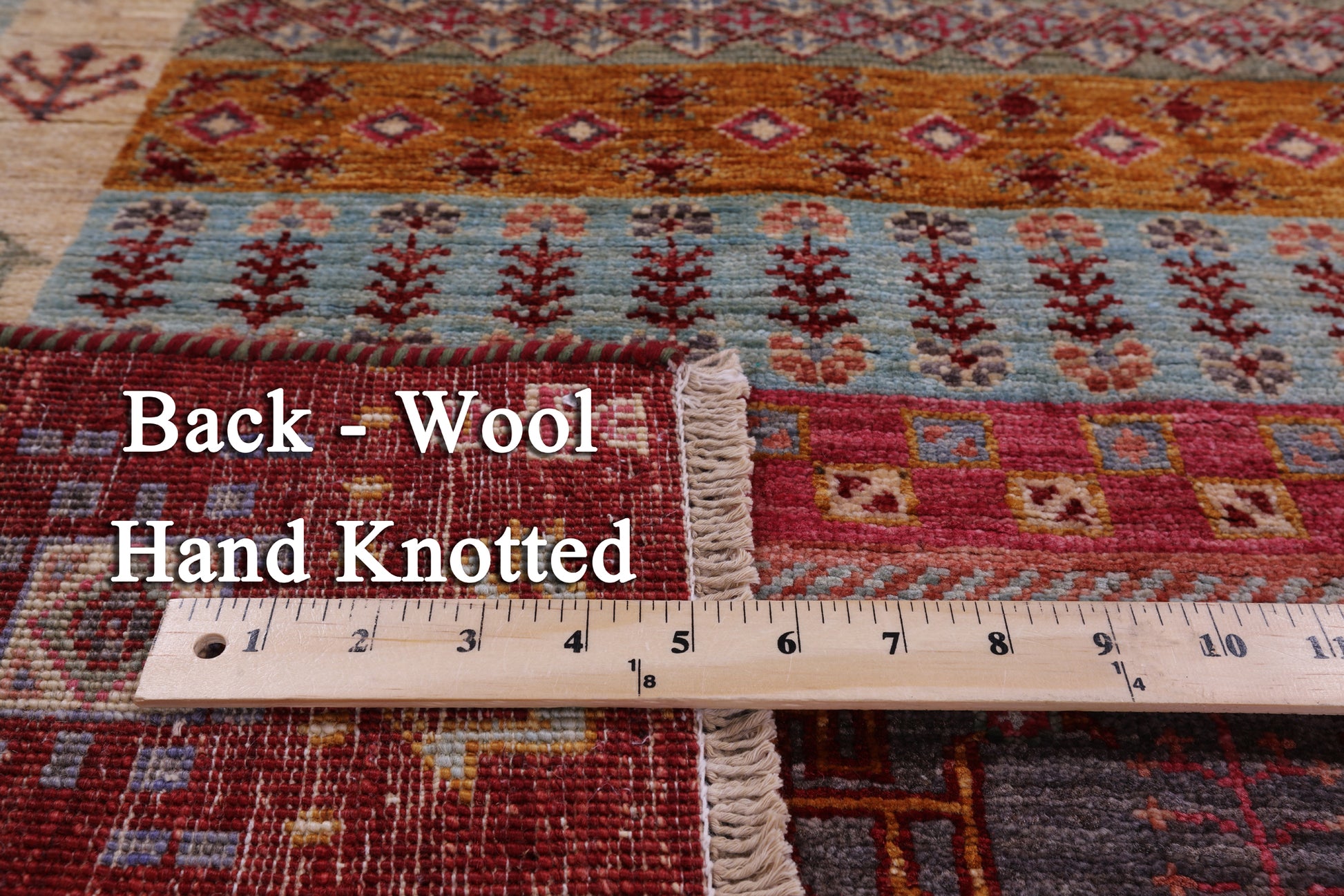 Tribal Persian Gabbeh Hand Knotted Wool Rug - 4' 1" X 6' 0" - Golden Nile
