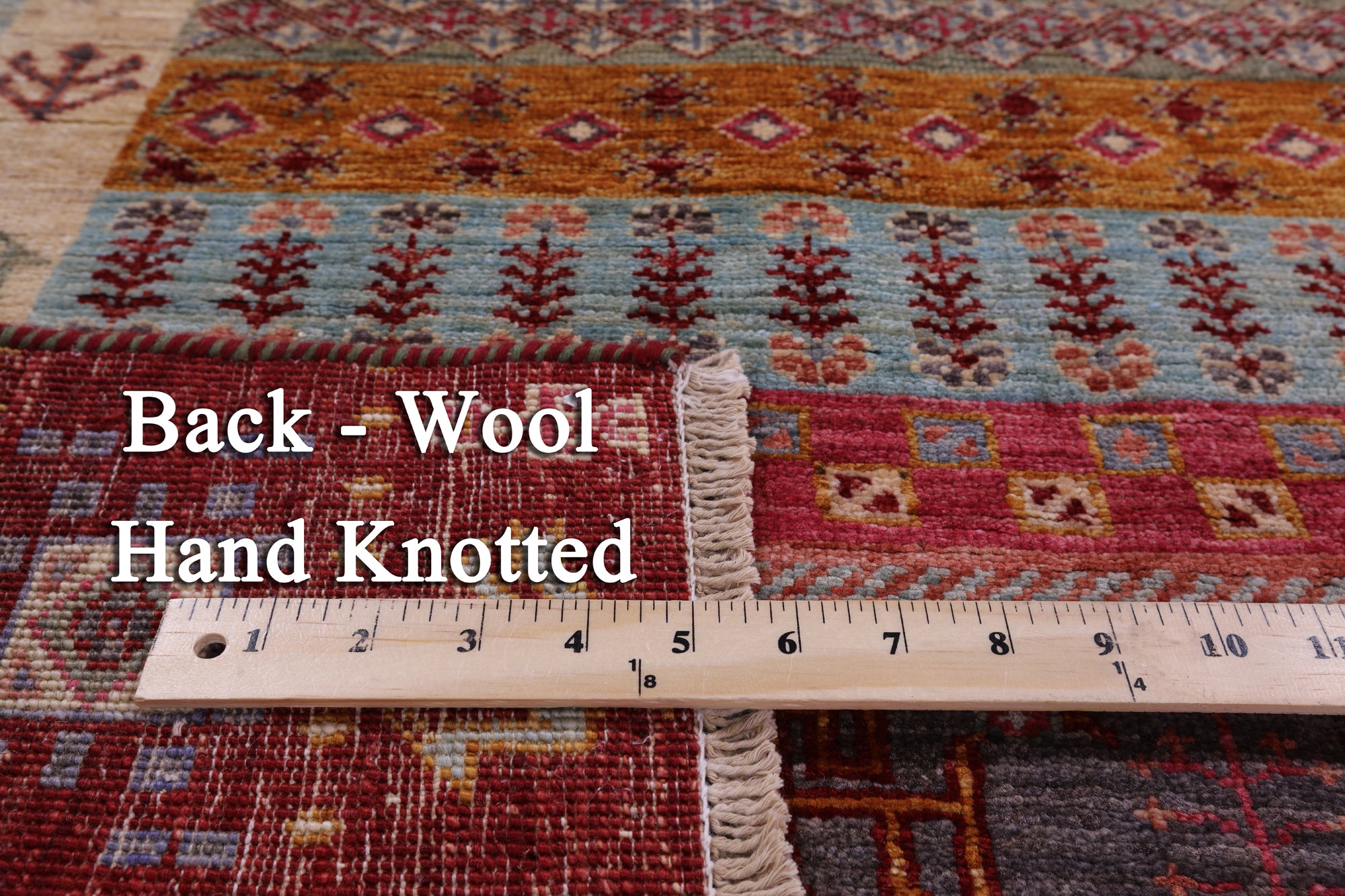 Tribal Persian Gabbeh Hand Knotted Wool Rug - 4' 1" X 6' 0" - Golden Nile