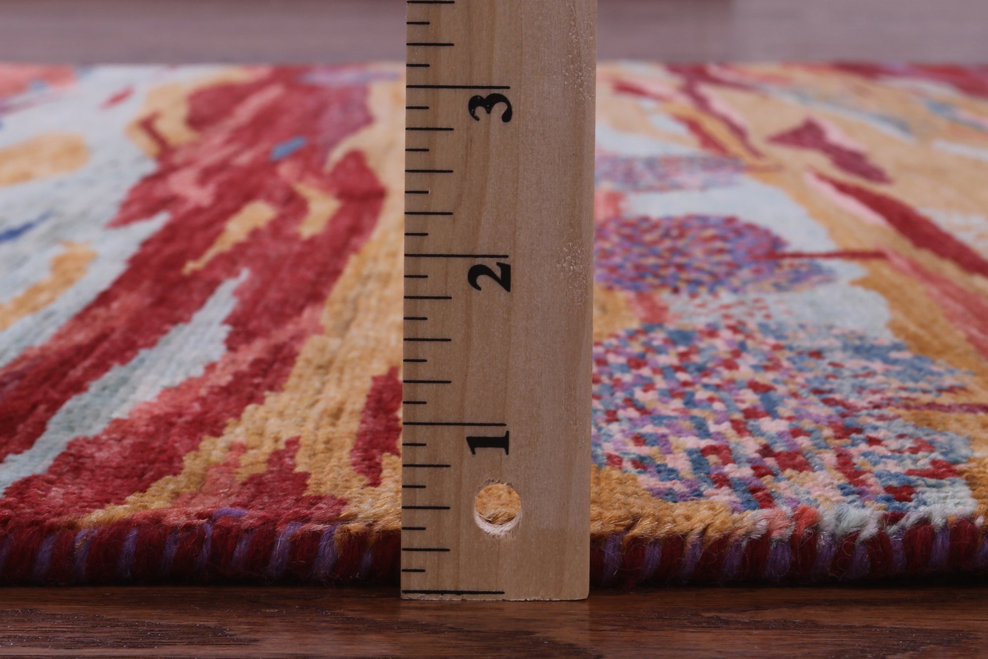 Persian Gabbeh Tribal Hand Knotted Wool Rug - 4' 1" X 6' 0" - Golden Nile