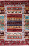 Tribal Persian Gabbeh Hand Knotted Wool Rug - 3' 11" X 6' 1" - Golden Nile