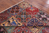 Stained Glass Design William Morris Handmade Wool Area Rug - 8' 10" X 12' 1" - Golden Nile