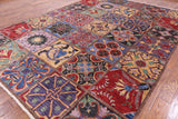 Stained Glass Design William Morris Handmade Wool Area Rug - 8' 10" X 12' 1" - Golden Nile