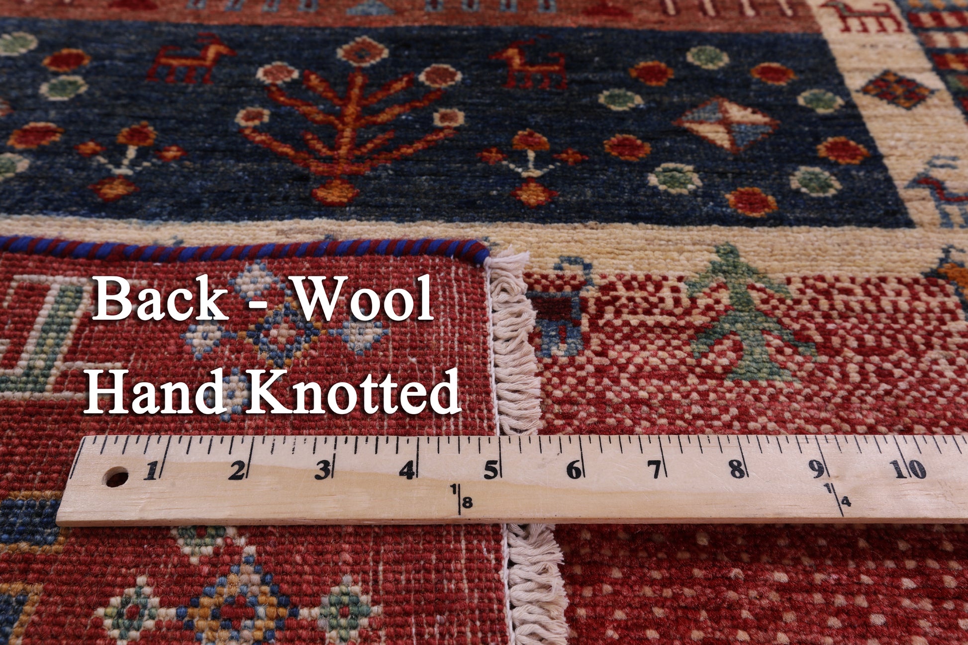 Tribal Persian Gabbeh Hand Knotted Wool Runner Rug - 2' 9" X 7' 11" - Golden Nile
