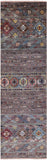 Grey Khorjin Persian Gabbeh Hand Knotted Wool Runner Rug - 2' 8" X 9' 0" - Golden Nile