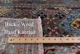 Grey Khorjin Persian Gabbeh Hand Knotted Wool Runner Rug - 2' 8" X 9' 0" - Golden Nile