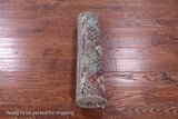Grey Khorjin Persian Gabbeh Hand Knotted Wool Runner Rug - 2' 8" X 9' 0" - Golden Nile