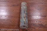Grey Khorjin Persian Gabbeh Hand Knotted Wool Runner Rug - 2' 8" X 9' 0" - Golden Nile