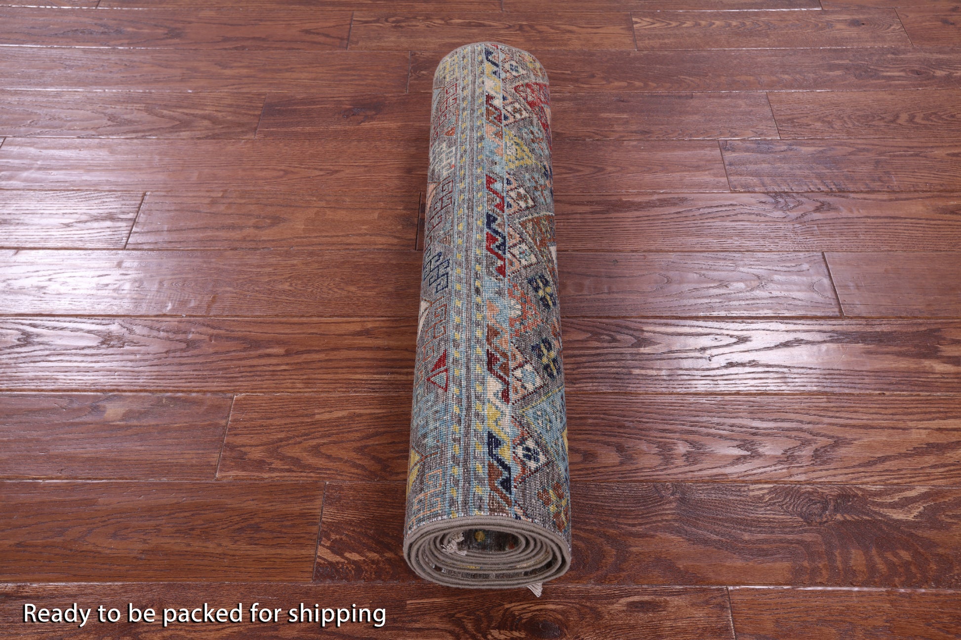 Grey Khorjin Persian Gabbeh Hand Knotted Wool Runner Rug - 2' 8" X 9' 0" - Golden Nile
