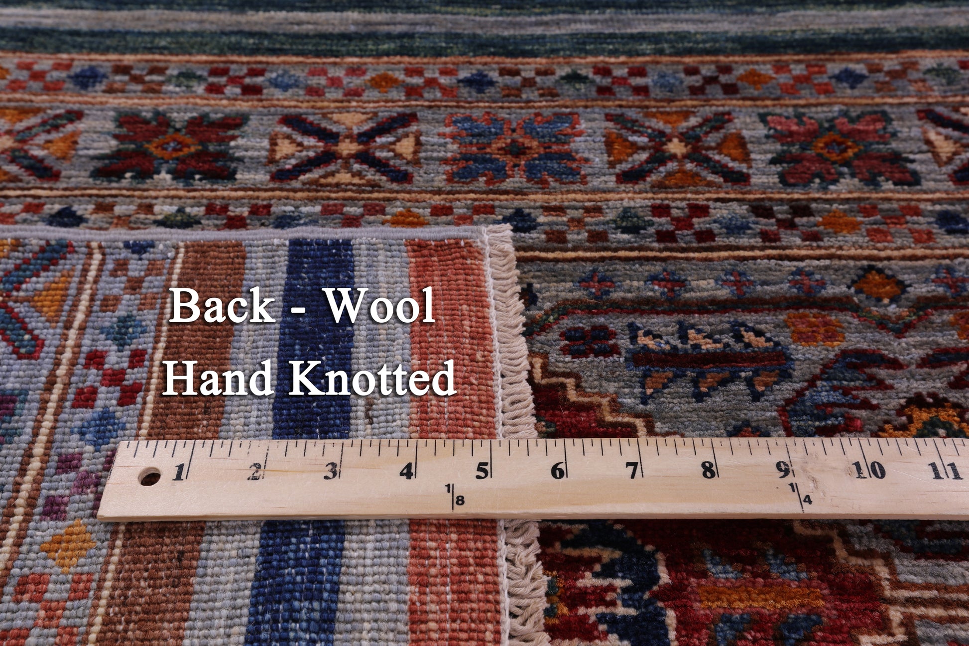 Khorjin Persian Gabbeh Hand Knotted Wool Rug - 5' 9" X 7' 11" - Golden Nile