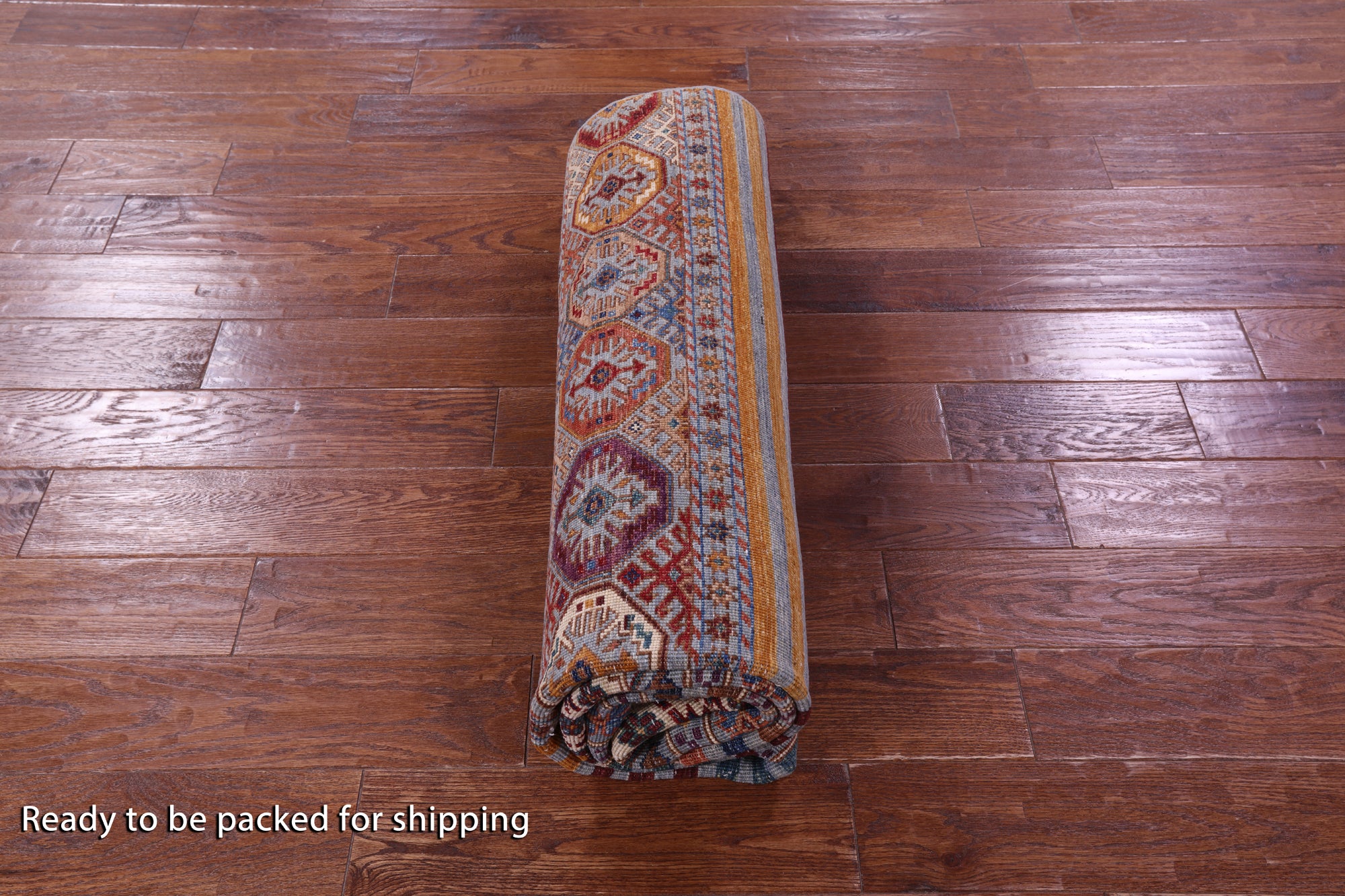 Khorjin Persian Gabbeh Hand Knotted Wool Rug - 5' 9" X 7' 11" - Golden Nile