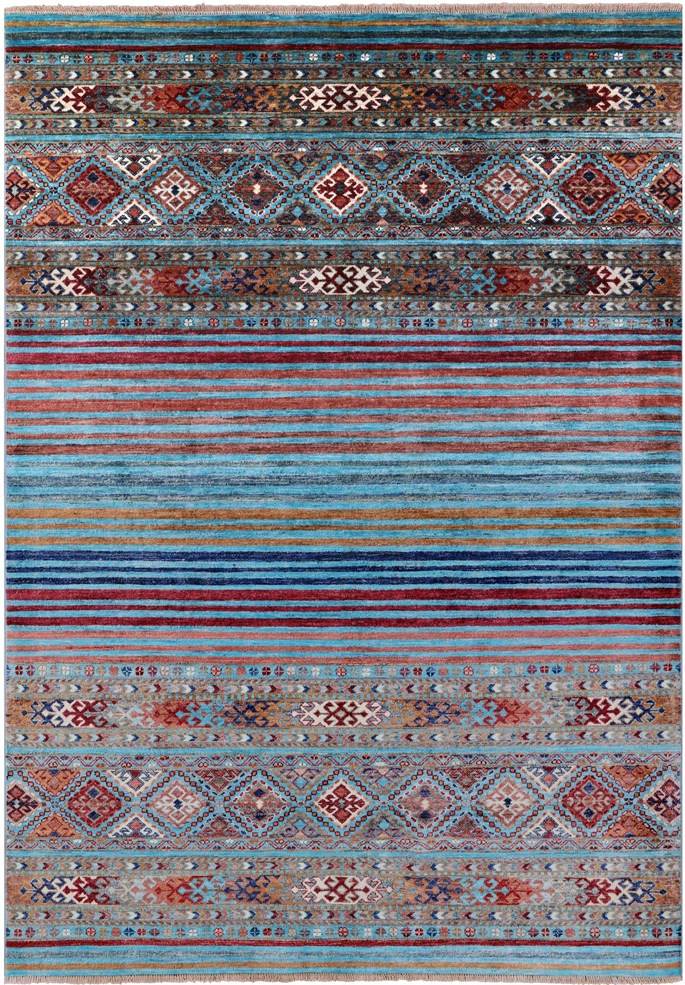 Khorjin Persian Gabbeh Hand Knotted Wool Rug - 5' 6" X 7' 11" - Golden Nile