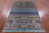 Khorjin Persian Gabbeh Hand Knotted Wool Rug - 5' 6" X 7' 11" - Golden Nile