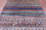 Khorjin Persian Gabbeh Hand Knotted Wool Rug - 5' 9" X 7' 7" - Golden Nile
