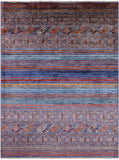 Khorjin Persian Gabbeh Hand Knotted Wool Rug - 5' 9" X 7' 7" - Golden Nile