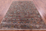Persian Gabbeh Tribal Hand Knotted Wool Rug - 6' 10" X 9' 8" - Golden Nile