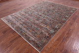 Persian Gabbeh Tribal Hand Knotted Wool Rug - 6' 10" X 9' 8" - Golden Nile