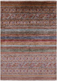 Khorjin Persian Gabbeh Hand Knotted Wool Rug - 5' 7" X 7' 9" - Golden Nile