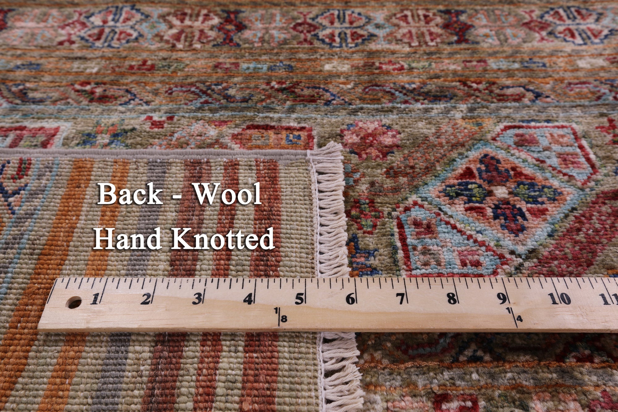 Khorjin Persian Gabbeh Hand Knotted Wool Rug - 5' 7" X 7' 9" - Golden Nile