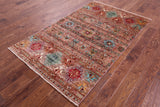 Khorjin Persian Gabbeh Hand Knotted Wool Rug - 3' 11" X 6' 5" - Golden Nile
