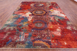 Geometric Persian Mamluk Hand Knotted Wool Rug - 9' 11" X 12' 7" - Golden Nile