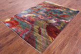 Abstract Contemporary Handmade Wool Rug - 4' 10" X 6' 9" - Golden Nile