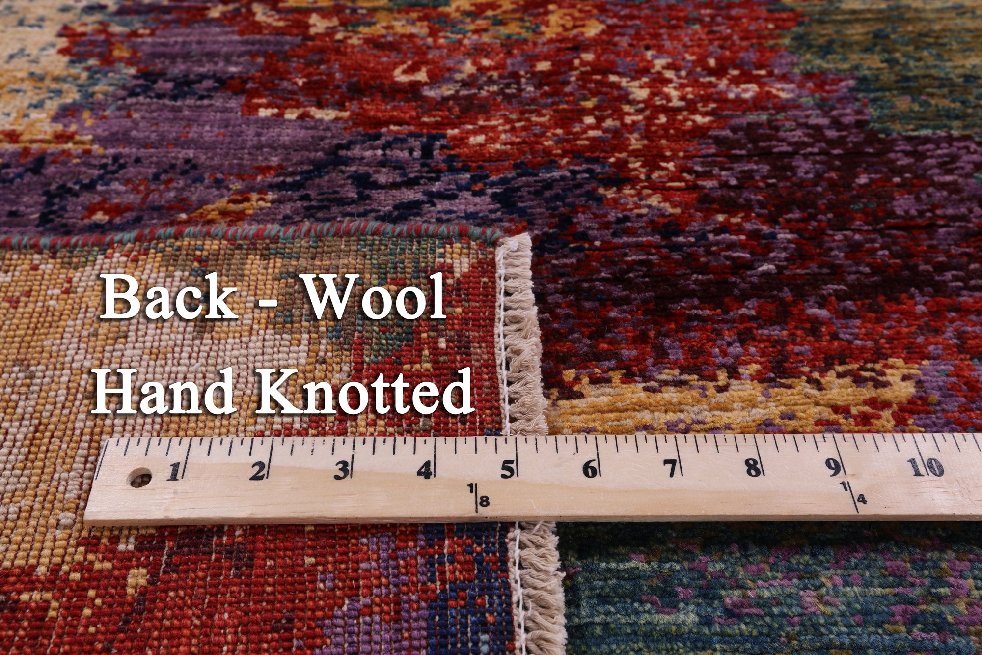 Abstract Contemporary Handmade Wool Rug - 4' 10" X 6' 9" - Golden Nile
