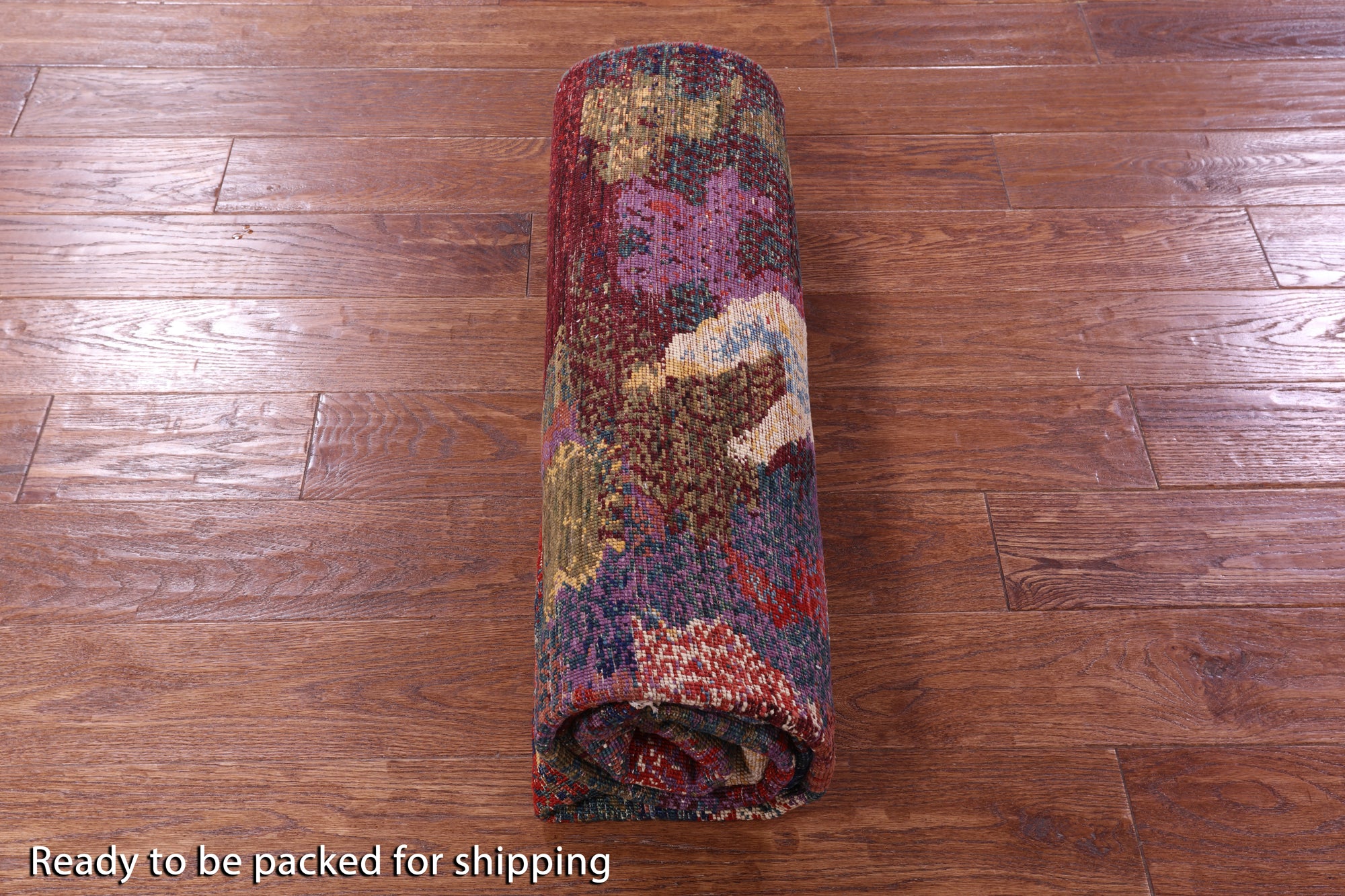 Abstract Contemporary Handmade Wool Rug - 4' 10" X 6' 9" - Golden Nile