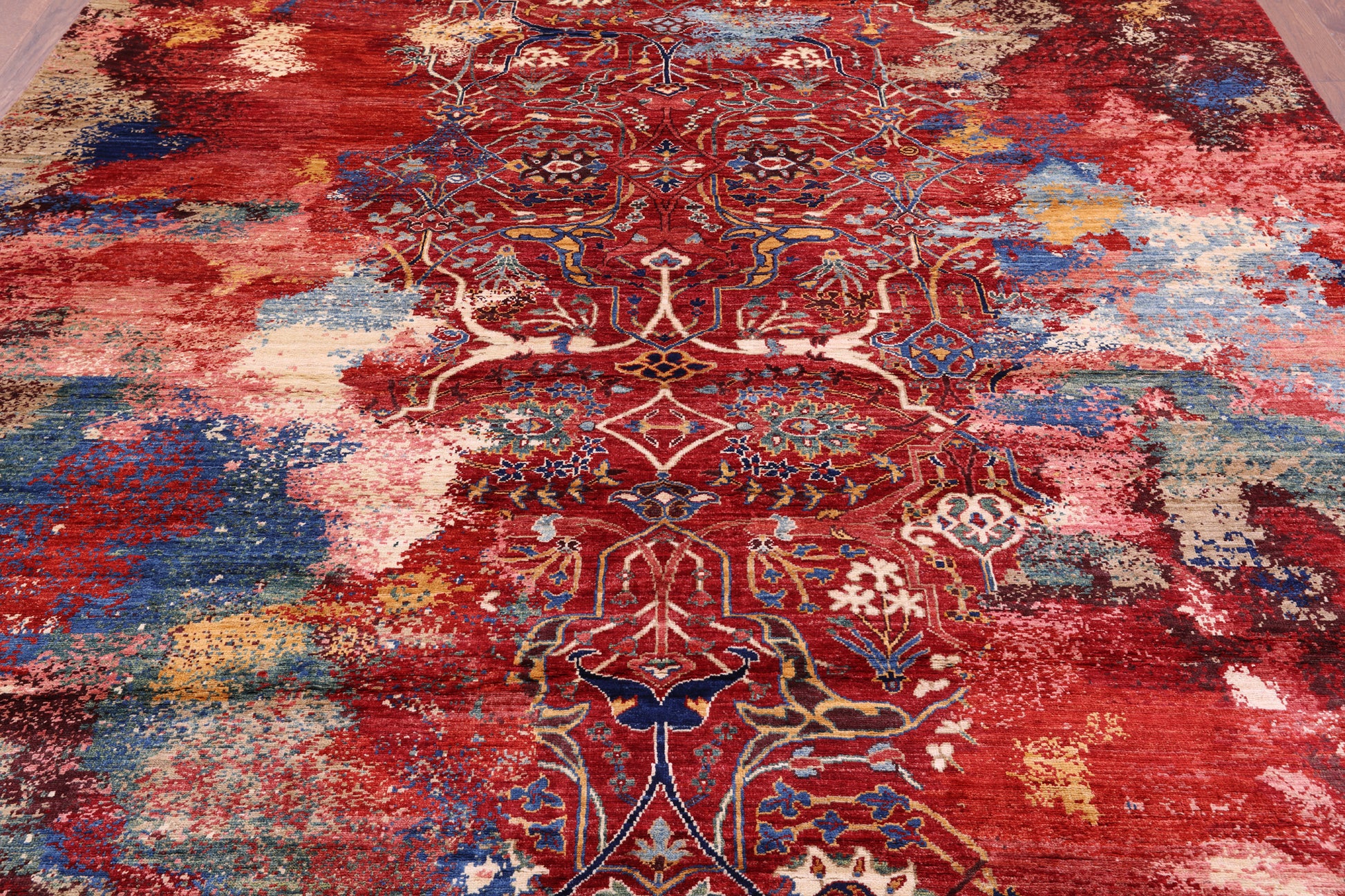 Persian Fine Serapi Hand Knotted Wool Rug - 8' 2" X 9' 8" - Golden Nile