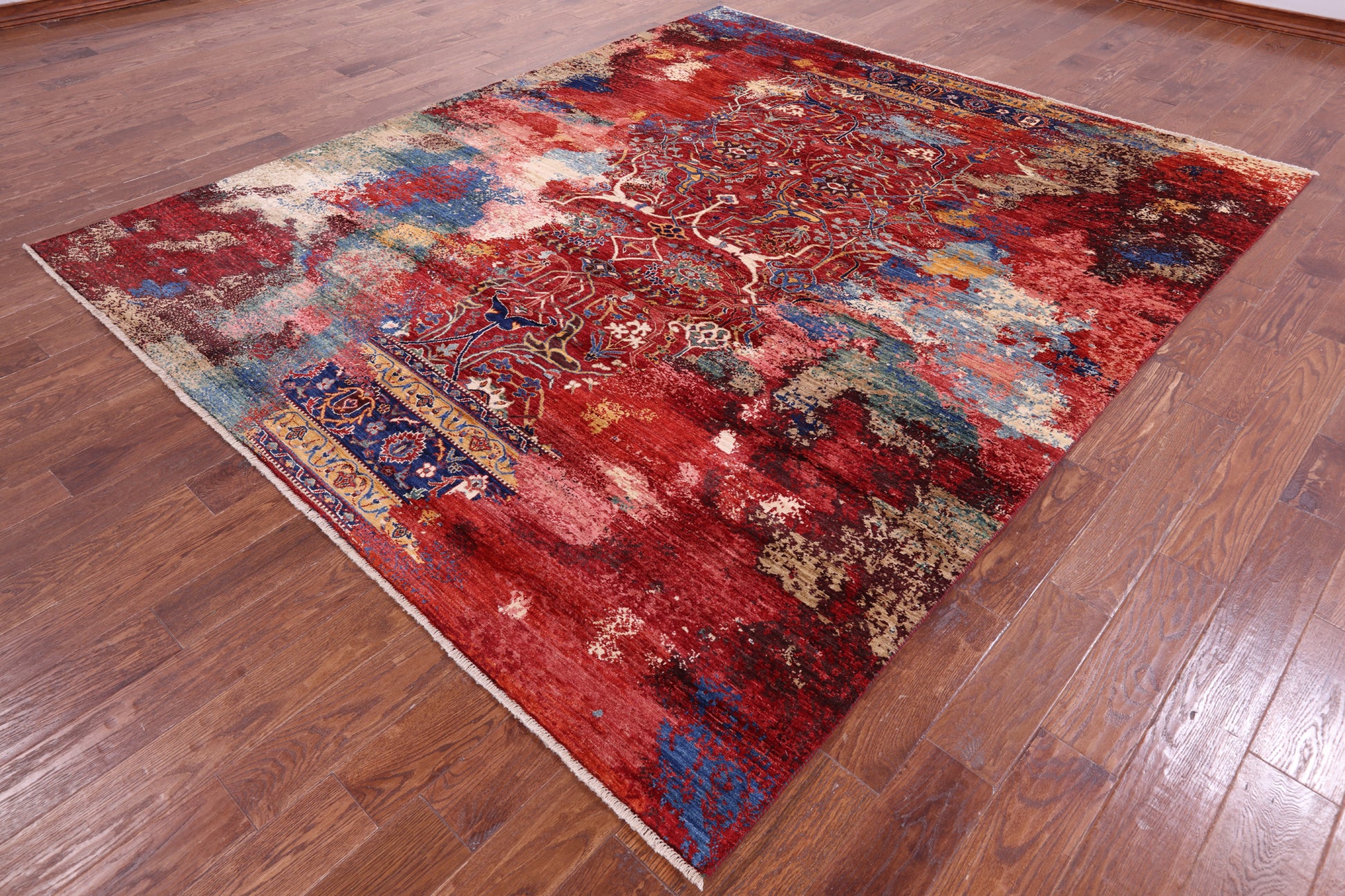 Persian Fine Serapi Hand Knotted Wool Rug - 8' 2" X 9' 8" - Golden Nile