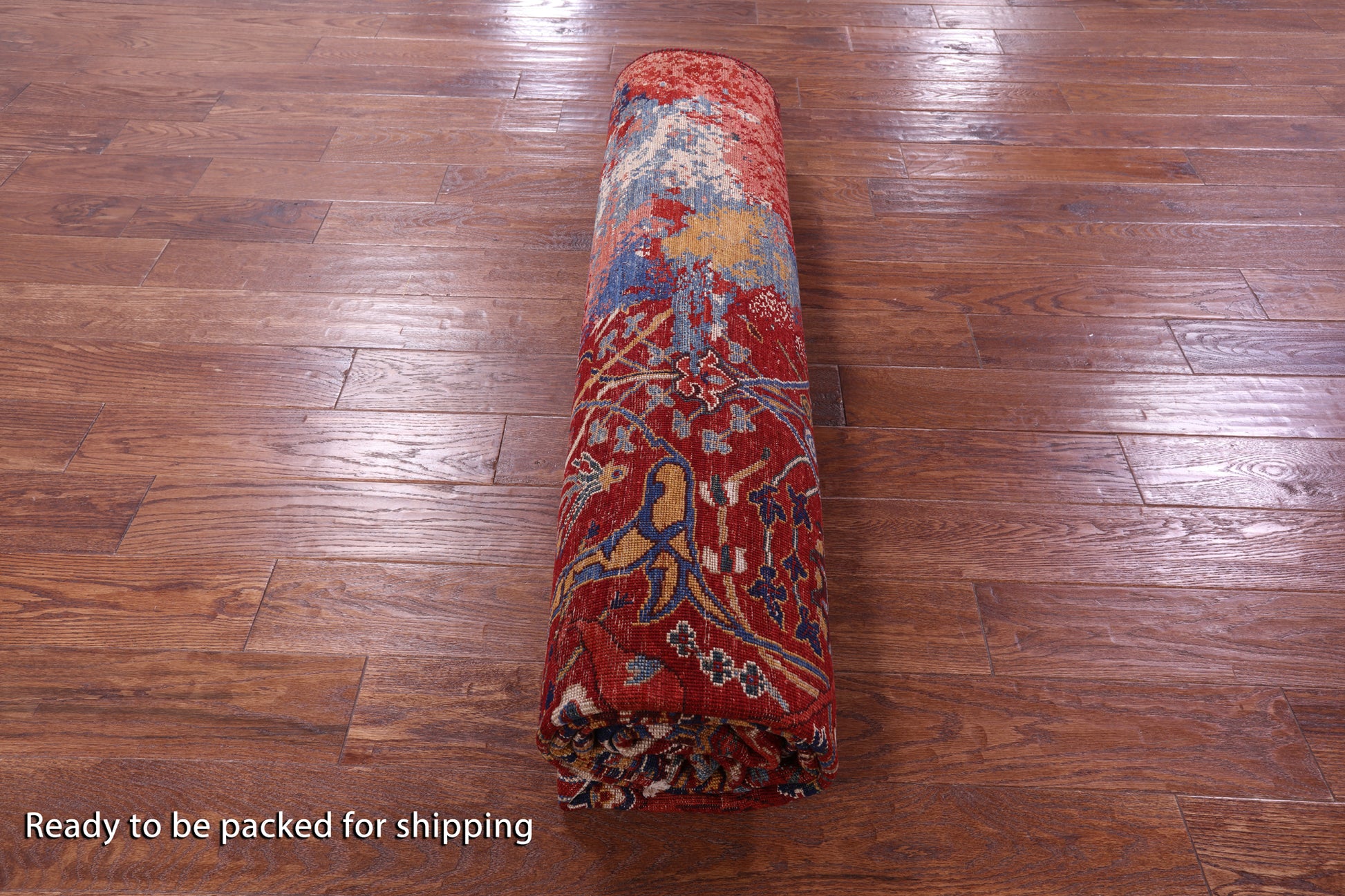 Persian Fine Serapi Hand Knotted Wool Rug - 8' 2" X 9' 8" - Golden Nile