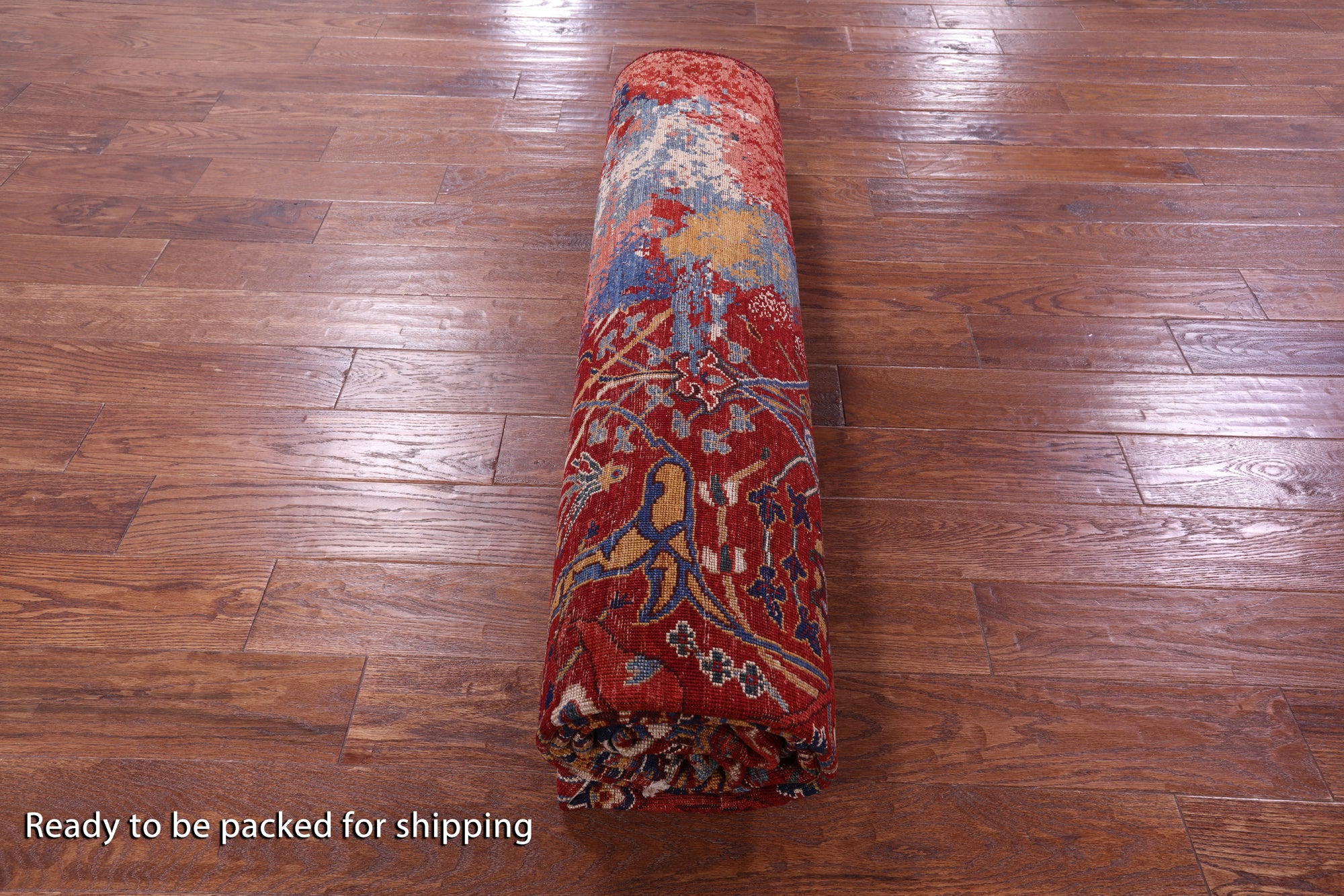 Persian Fine Serapi Hand Knotted Wool Rug - 8' 2" X 9' 8" - Golden Nile