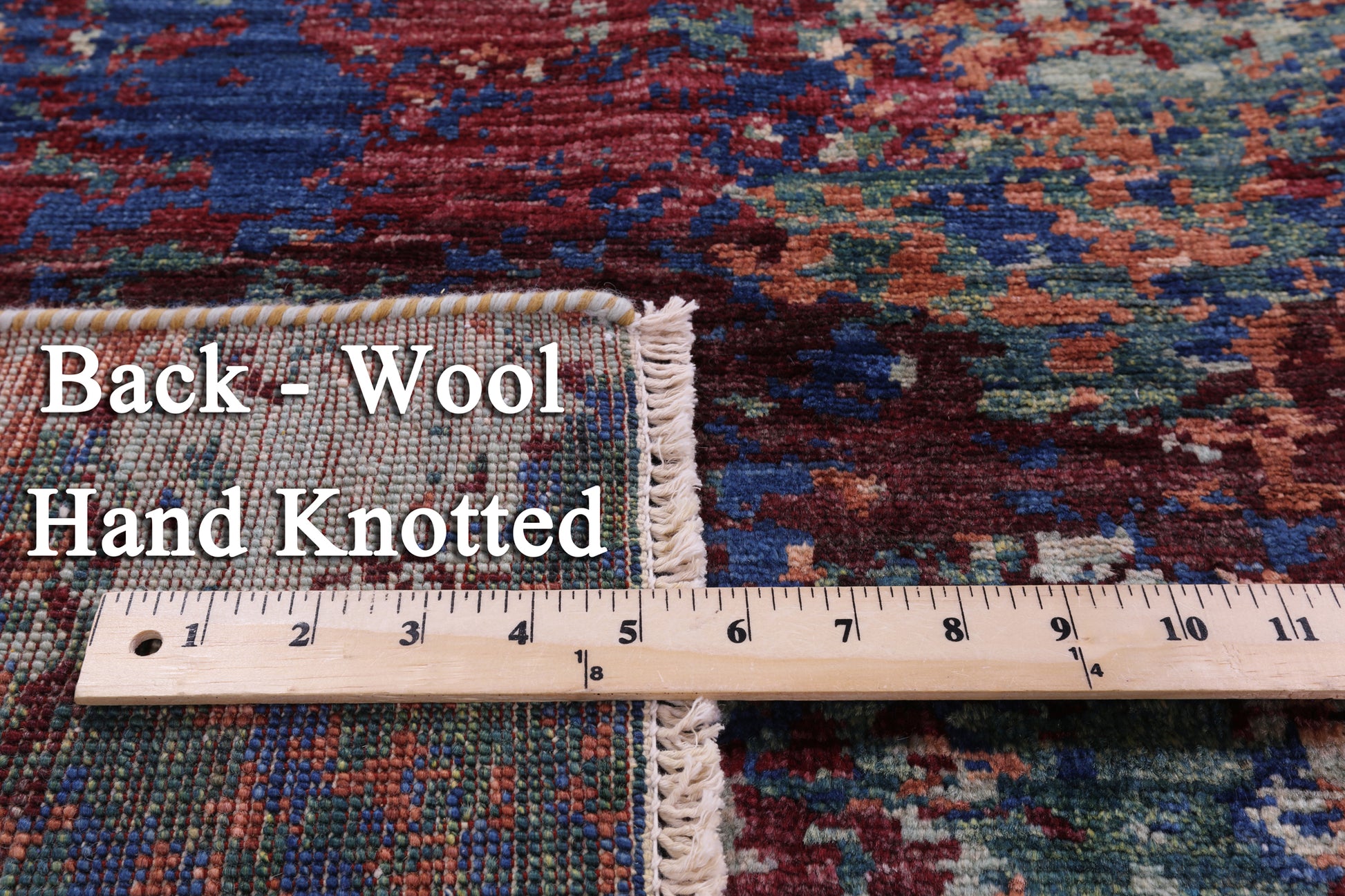 Abstract Contemporary Hand Knotted Wool Rug - 8' 2" X 9' 8" - Golden Nile