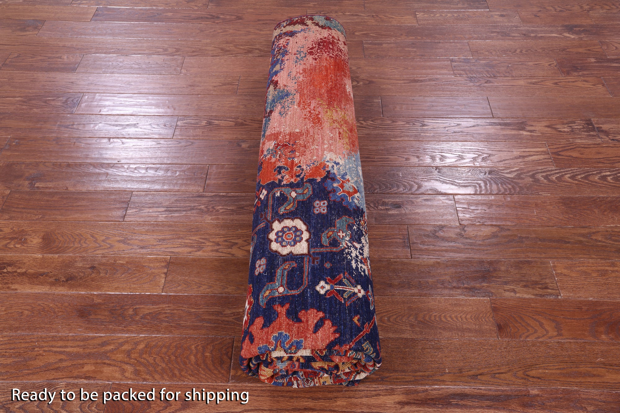 Abstract Contemporary Hand Knotted Wool Rug - 8' 11" X 11' 8" - Golden Nile