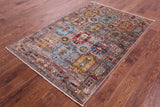 Turkmen Ersari Hand Knotted Wool Rug - 4' 2" X 6' 3" - Golden Nile