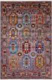 Turkmen Ersari Hand Knotted Wool Rug - 4' 2" X 6' 3" - Golden Nile