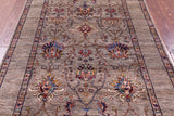 Peshawar Hand Knotted Wool Rug - 4' 2" X 5' 9" - Golden Nile