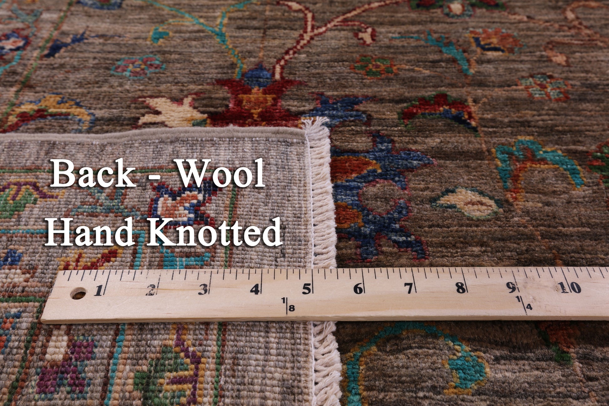 Peshawar Hand Knotted Wool Rug - 8' 9" X 12' 2" - Golden Nile