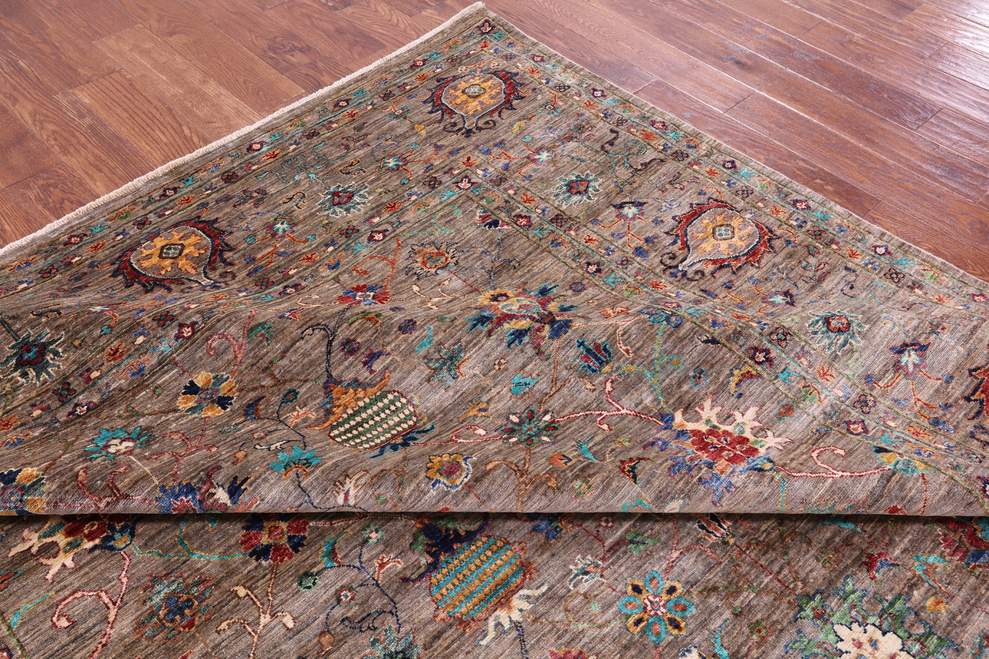 Peshawar Hand Knotted Wool Rug - 8' 9" X 12' 2" - Golden Nile