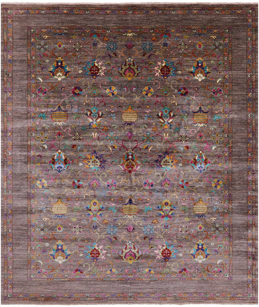 Peshawar Hand Knotted Wool Rug - 8' 4" X 9' 10" - Golden Nile