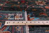 Green Peshawar Handmade Wool Rug - 5' 8" X 7' 4" - Golden Nile