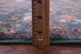 Green Peshawar Handmade Wool Rug - 5' 8" X 7' 4" - Golden Nile