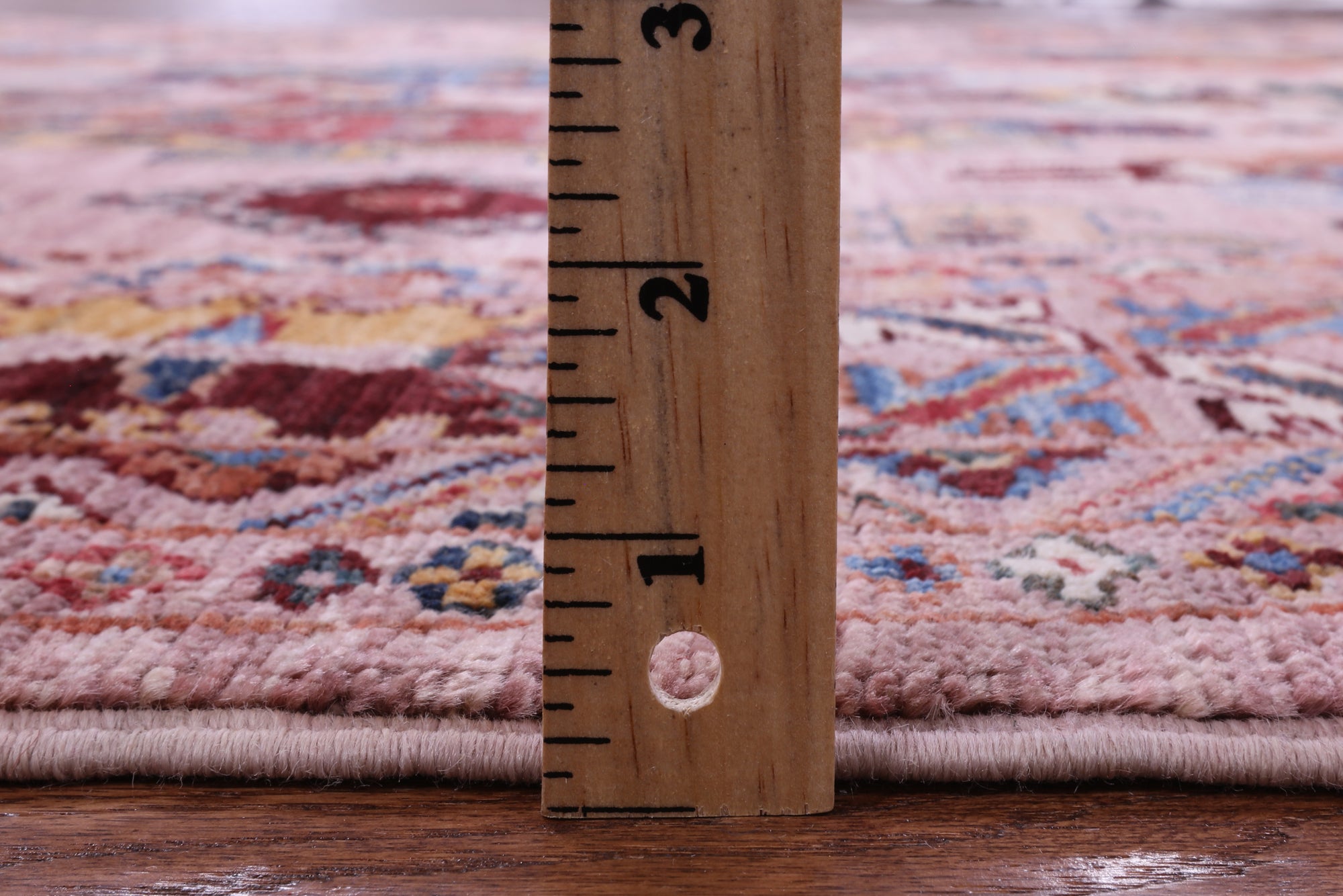 Pink Persian Fine Serapi Hand Knotted Wool Rug - 5' 1" X 7' 0" - Golden Nile