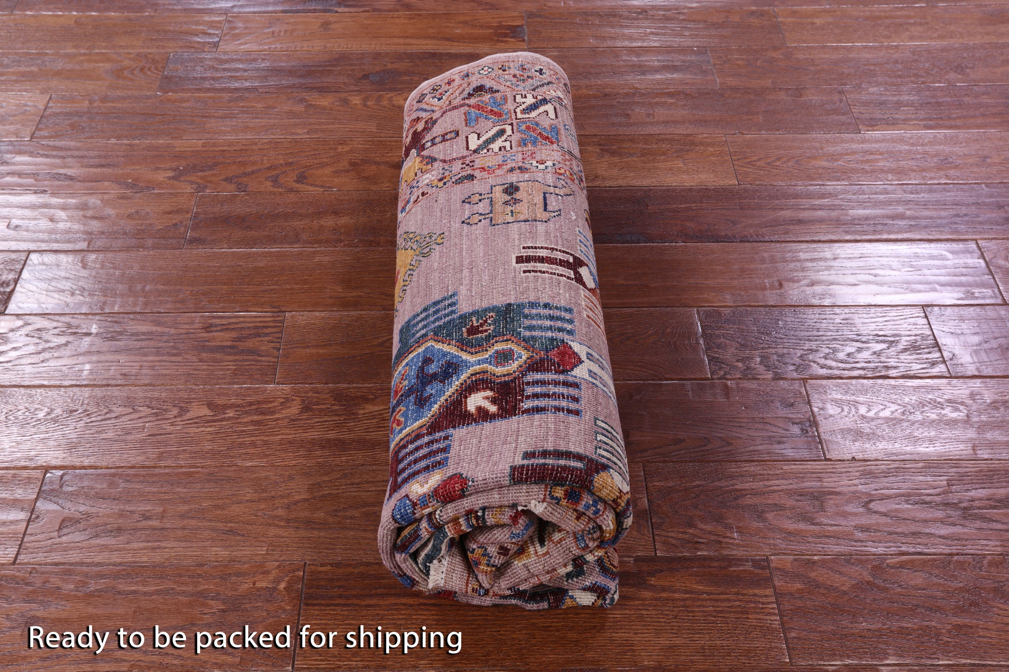 Pink Persian Fine Serapi Hand Knotted Wool Rug - 5' 1" X 7' 0" - Golden Nile