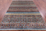Khorjin Persian Gabbeh Hand Knotted Wool Rug - 6' 7" X 9' 4" - Golden Nile