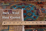 Tribal Persian Gabbeh Hand Knotted Wool Rug - 6' 8" X 9' 9" - Golden Nile
