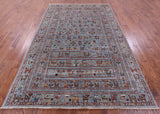 Persian Gabbeh Tribal Hand Knotted Wool Rug - 6' 10" X 10' 2" - Golden Nile
