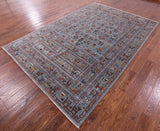 Persian Gabbeh Tribal Hand Knotted Wool Rug - 6' 10" X 10' 2" - Golden Nile