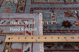 Persian Gabbeh Tribal Hand Knotted Wool Rug - 6' 10" X 10' 2" - Golden Nile