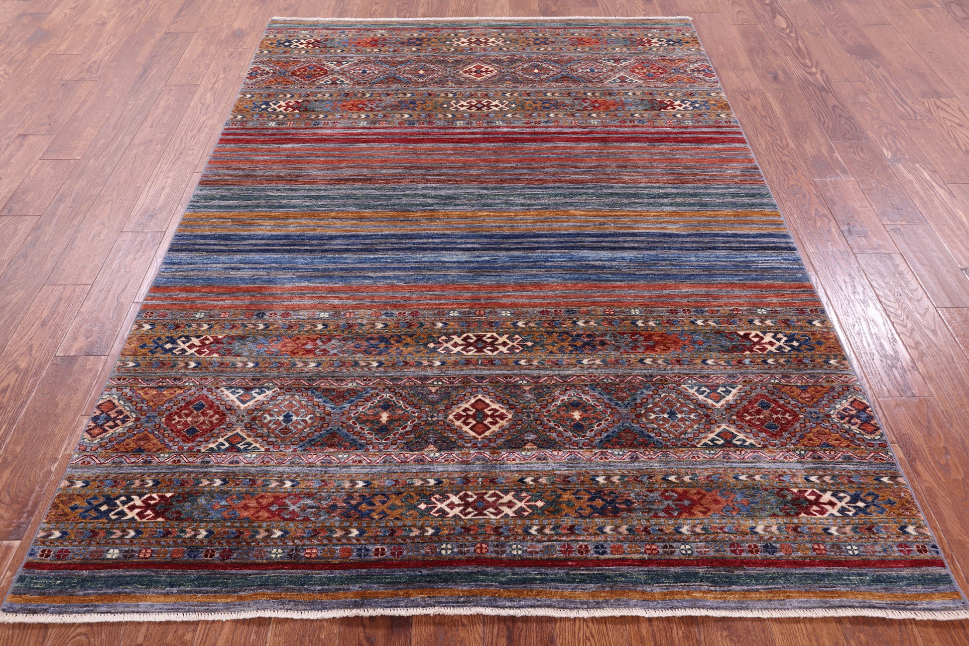 Khorjin Persian Gabbeh Hand Knotted Wool Rug - 5' 8" X 7' 10" - Golden Nile